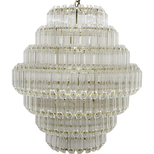Palazzo Chandelier by Noir in antique brass. Made from metal, glass in a traditional style.