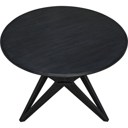 Victor Dining Table by Noir in charcoal black. Made from sungkai in a eclectic & global style.