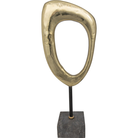 Sculpture a by Noir in brass. Made from stone, metal in a modern style.