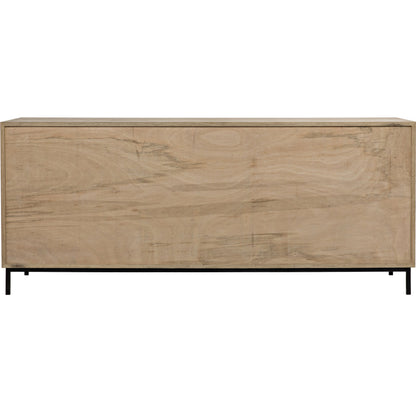Herringbone Sideboard by Noir in washed walnut. Made from walnut, metal in a eclectic & global style.