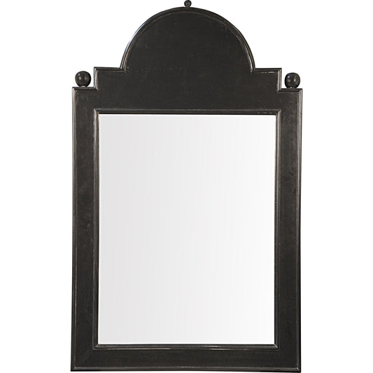 Jess Mirror by Noir in hand rubbed black. Made from mahogany in a transitional style.