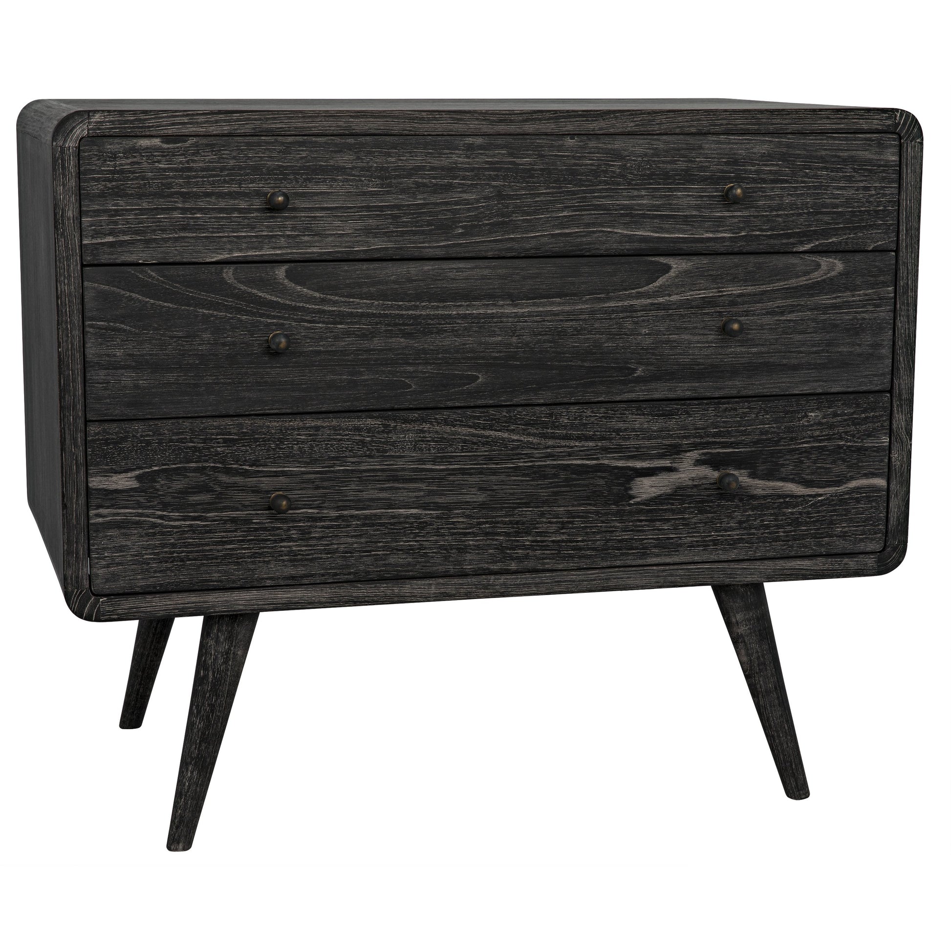 Bart Chest by Noir in cinder black. Made from mindi in a modern style.