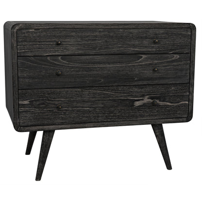 Bart Chest by Noir in cinder black. Made from mindi in a modern style.