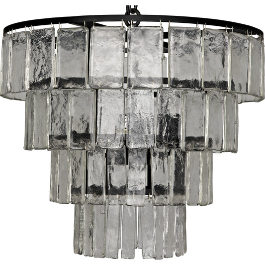 Carnegie Chandelier by Noir in metal, glass. Made from metal, glass in a transitional style.
