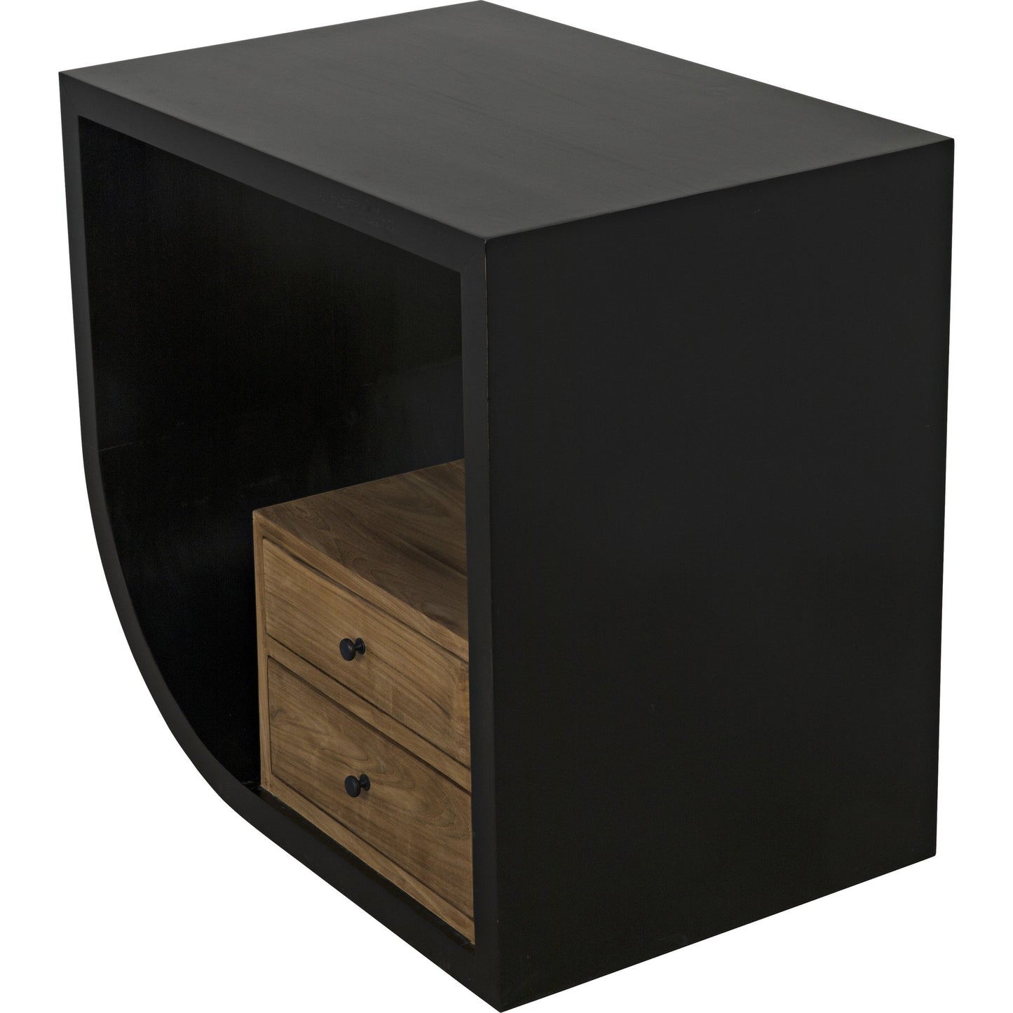 003 S-334485 | Additional Silo | Burton Side Table by Noir in hand rubbed black. Made from mahogany, teak in a modern style.