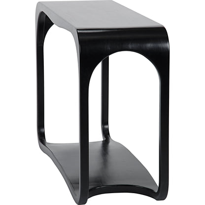 Milena Console by Noir in hand rubbed black. Made from mahogany in a modern style.
