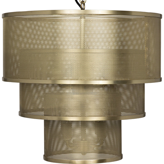 Arena Pendant by Noir in antique brass. Made from metal in a modern style.