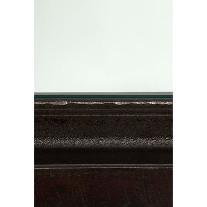 Structure Metal Desk by Noir in metal, glass. Made from metal, glass in a modern style.