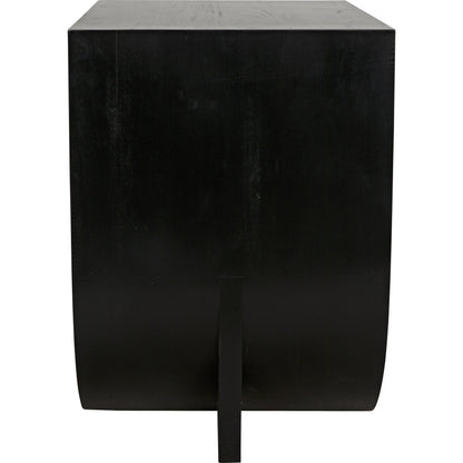 Burton Side Table by Noir in hand rubbed black. Made from mahogany, teak in a modern style.