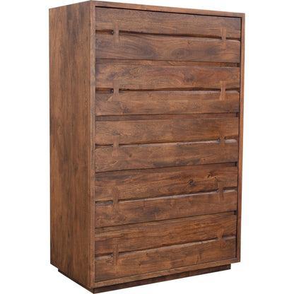Madagascar Chest by Moe's Home Collection in brown. Made from solid acacia wood in a modern style.