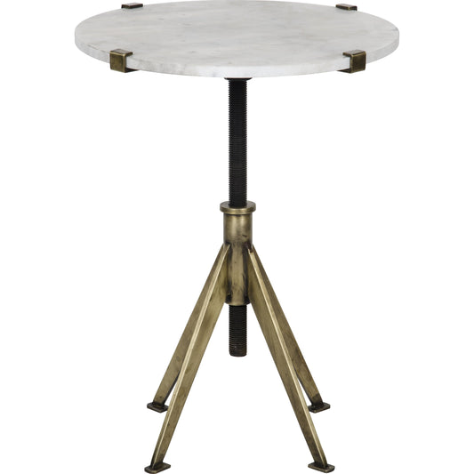 Edith Adjustable Side Table by Noir. Made from metal, quartz in a modern style.
