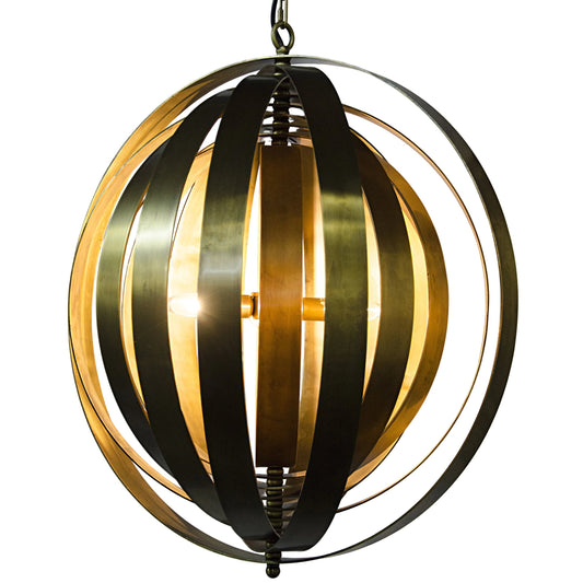 Tournant Pendant by Noir in antique brass. Made from metal in a modern style.