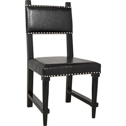 Kerouac Chair by Noir in distressed brown. Made from birch in a traditional style.