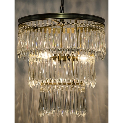 Venice Chandelier by Noir in antique brass. Made from metal, glass in a traditional style.