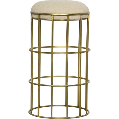 Ryley Counter Stool by Noir in gold. Made from metal in a modern style.