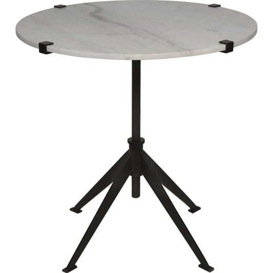 Edith Adjustable Side Table by Noir. Made from metal, quartz in a modern style.