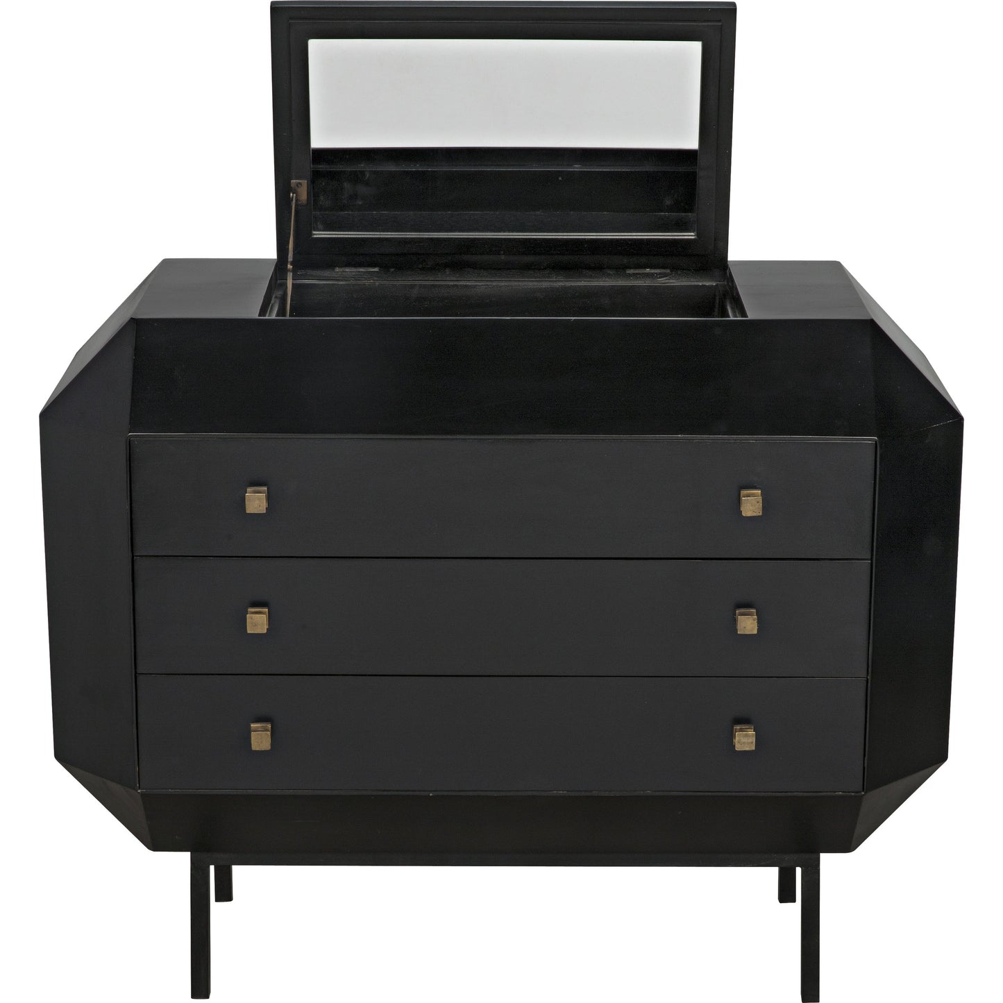 003 S-335360 | Additional Silo | Rhiana Dresser by Noir in hand rubbed black. Made from mahogany in a transitional style.