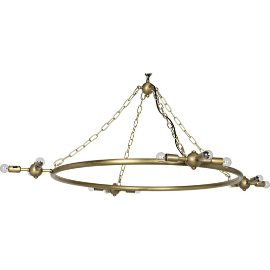 Sasha Chandelier by Noir in antique brass. Made from metal in a transitional style.
