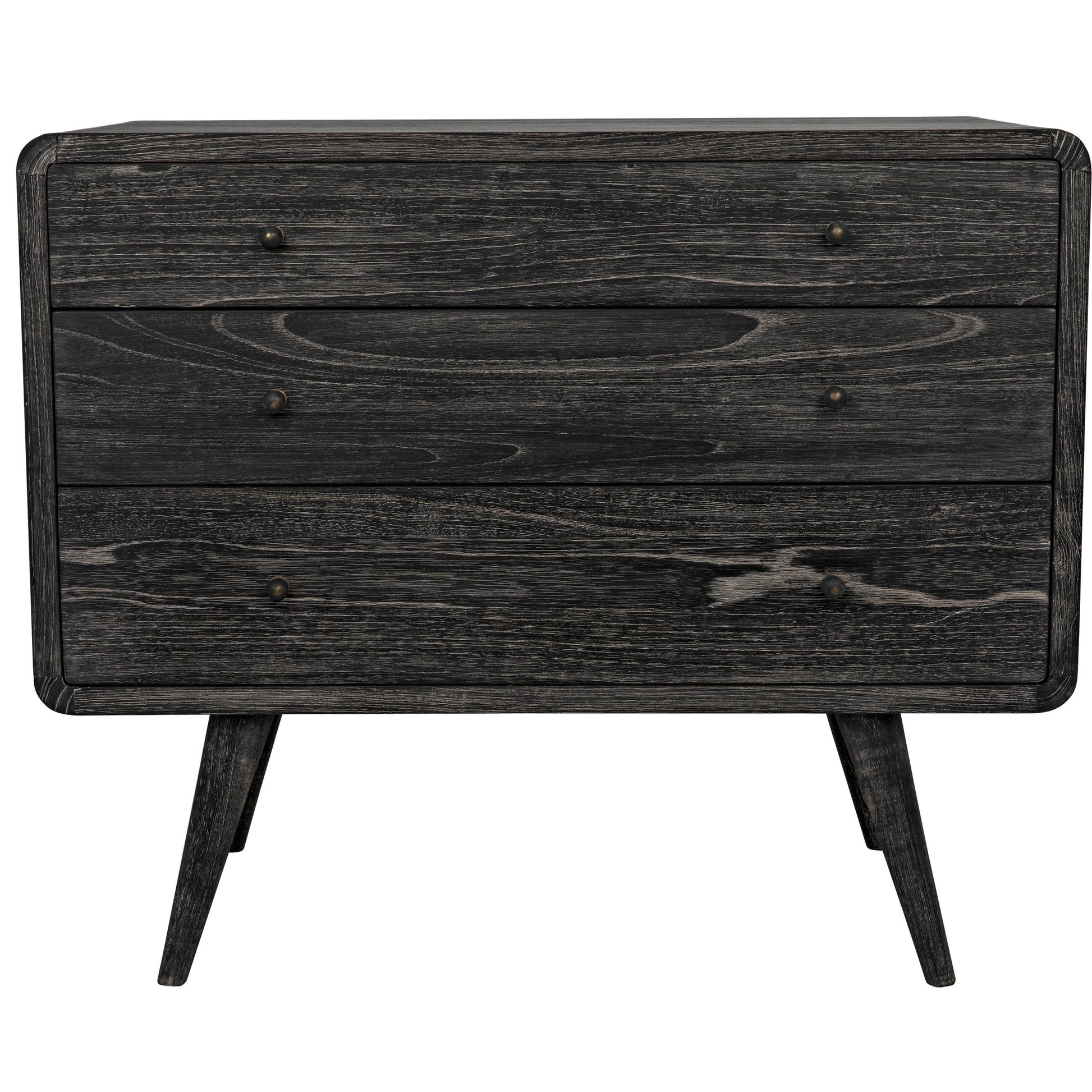 Bart Chest by Noir in cinder black. Made from mindi in a modern style.