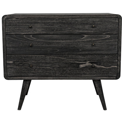 Bart Chest by Noir in cinder black. Made from mindi in a modern style.