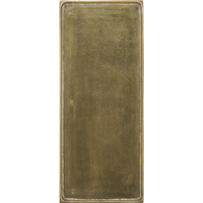 Boyles Brass Side Table by Currey and Company in antique brass, black. Made from cast aluminum, iron in a transitional style.
