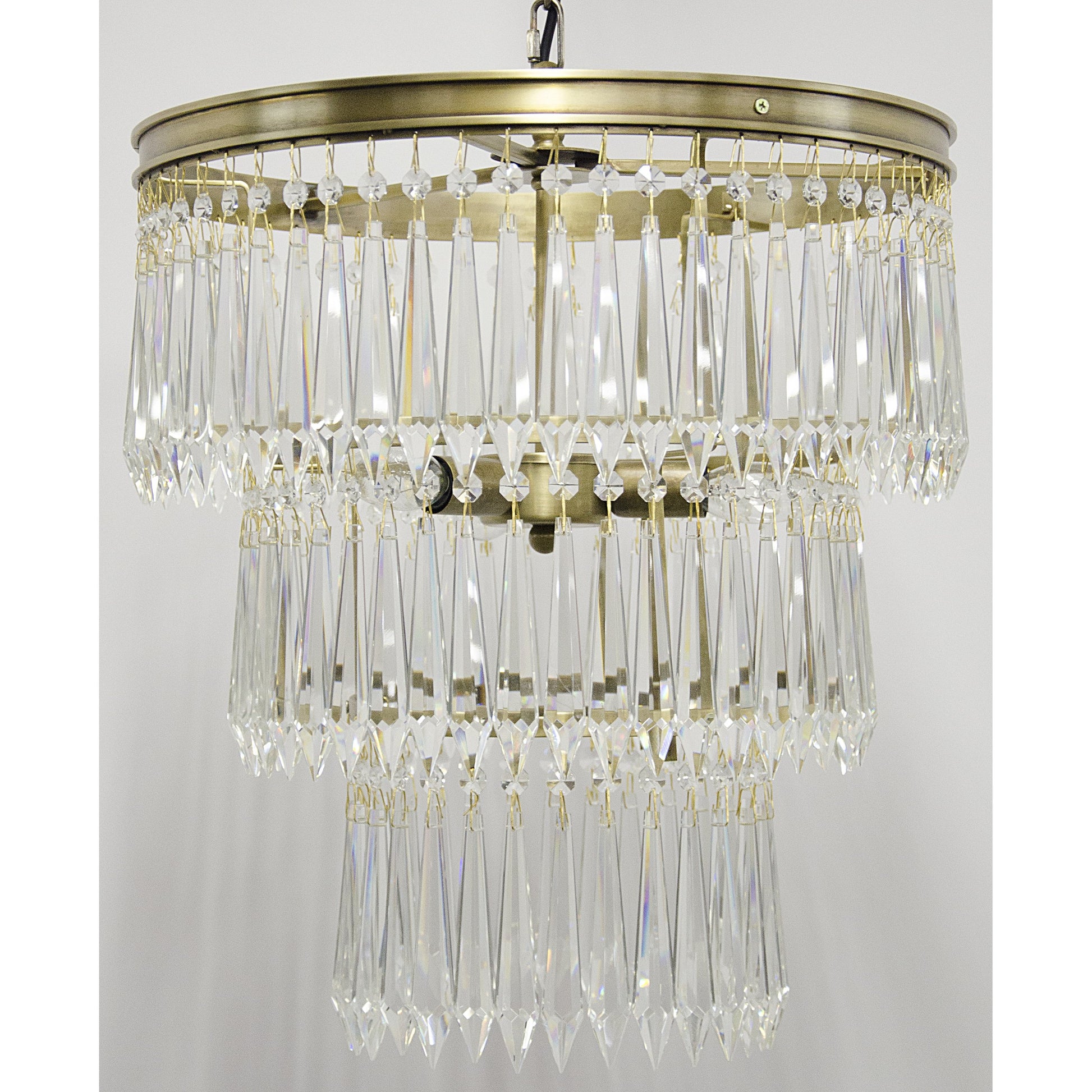 Venice Chandelier by Noir in antique brass. Made from metal, glass in a traditional style.