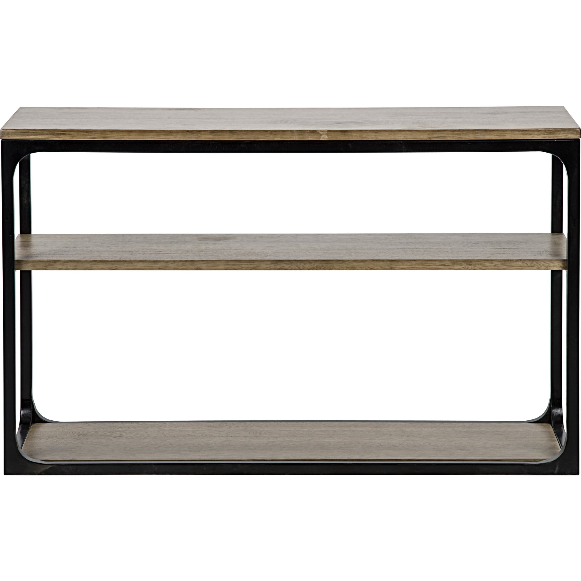 Novie Console by Noir in dark walnut. Made from walnut, metal in a modern style.
