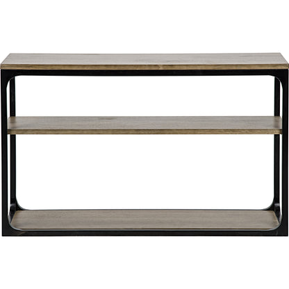 Novie Console by Noir in dark walnut. Made from walnut, metal in a modern style.