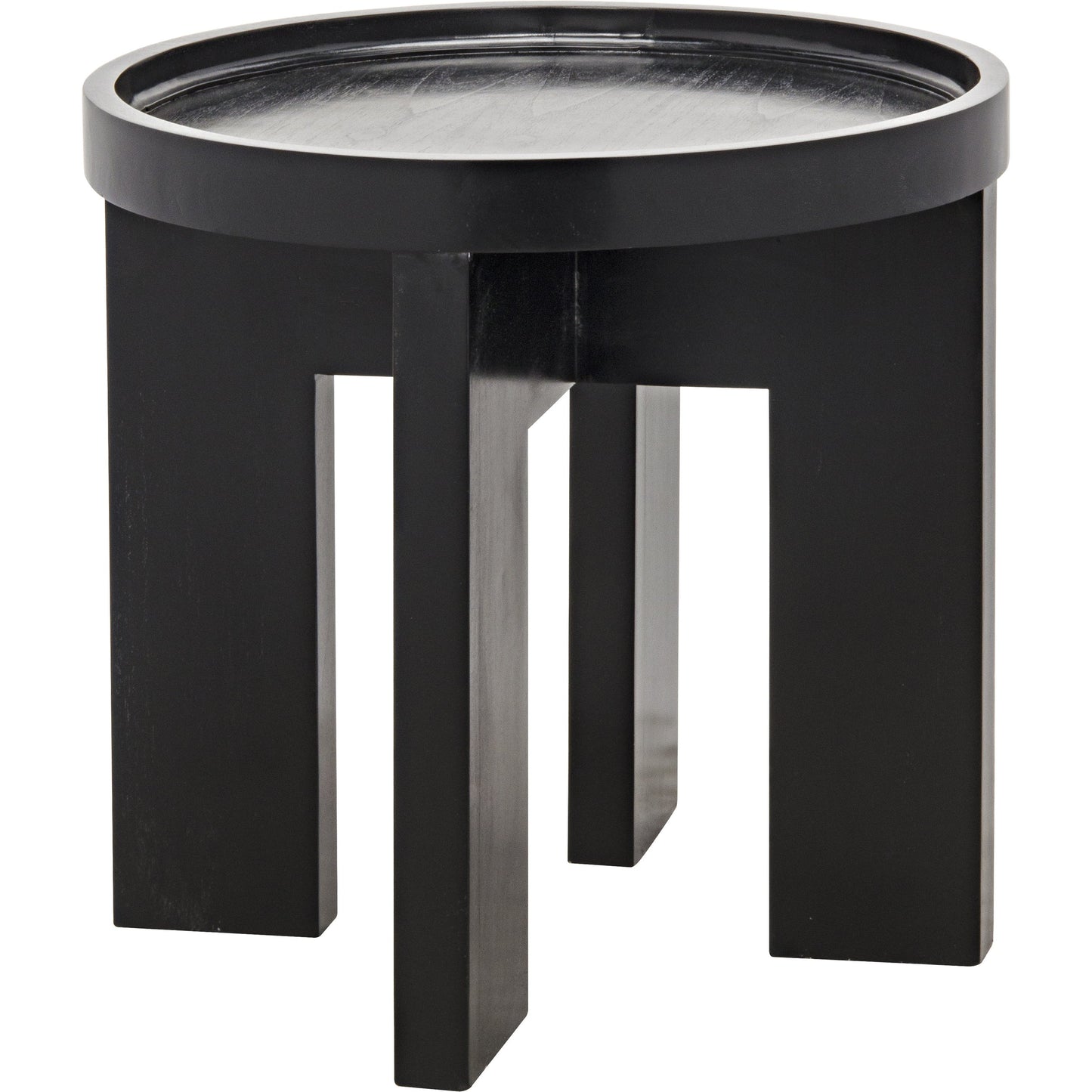 000 S-334811 | Primary Silo | Gavin Side Table by Noir in hand rubbed black. Made from mahogany in a modern style.