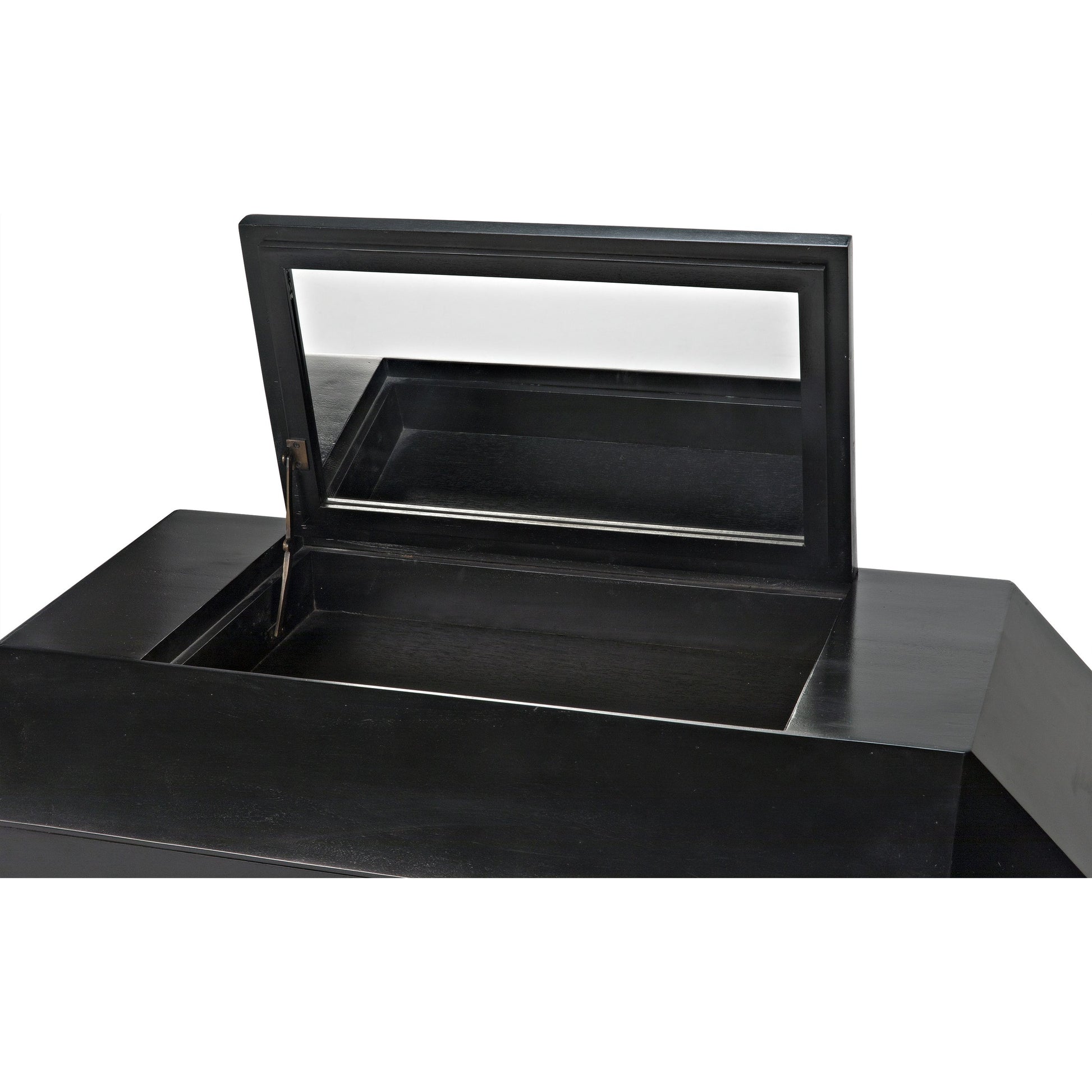 Rhiana Dresser by Noir in hand rubbed black. Made from mahogany in a transitional style.