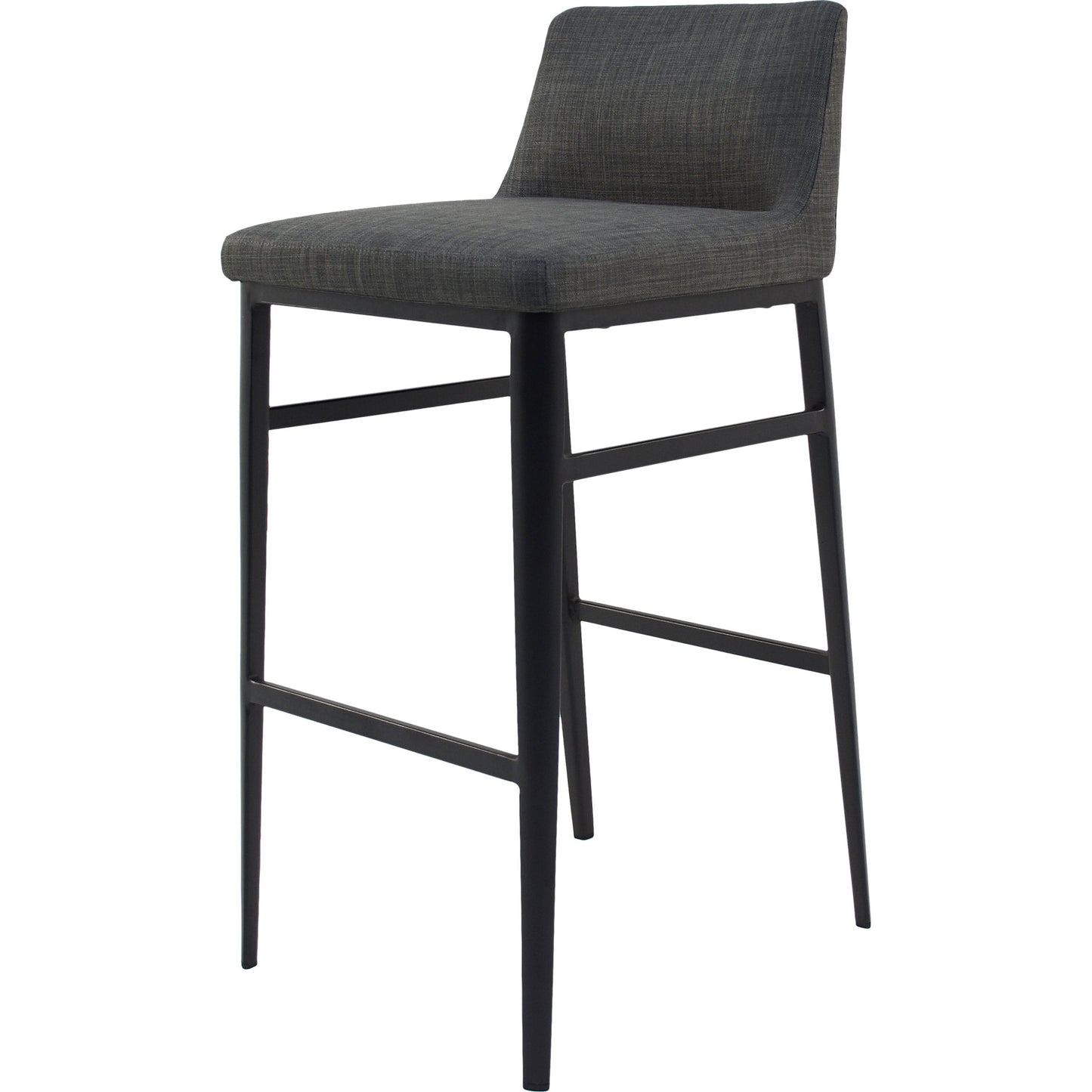 004 S-329407 | Additional Silo | Baron Barstool Charcoal by Moe's Home Collection in charcoal gray and powder coated. Made from upholstery: 100% polyester, upholstery foam, steel legs, plywood in a modern style.