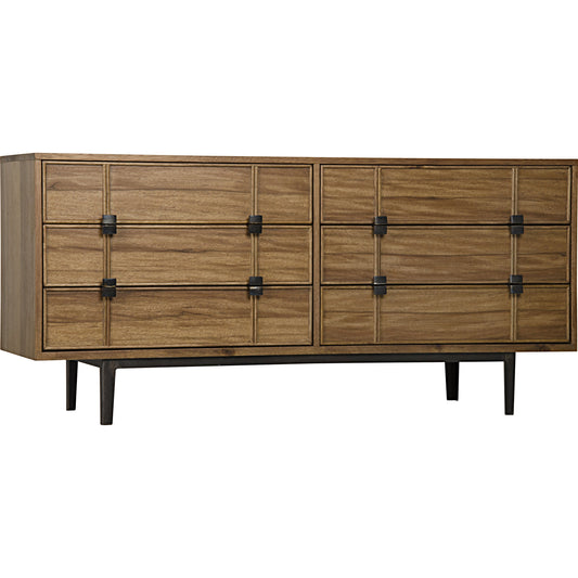 Bourgeois Sideboard by Noir in dark walnut. Made from walnut, metal in a modern style.