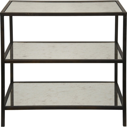 3 Tier Side Table by Noir. Made from metal in a transitional style.
