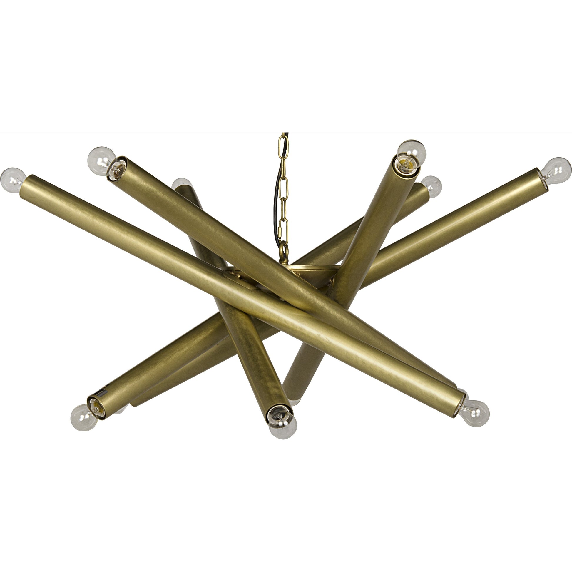 Lex Chandelier by Noir. Made from metal in a modern style.