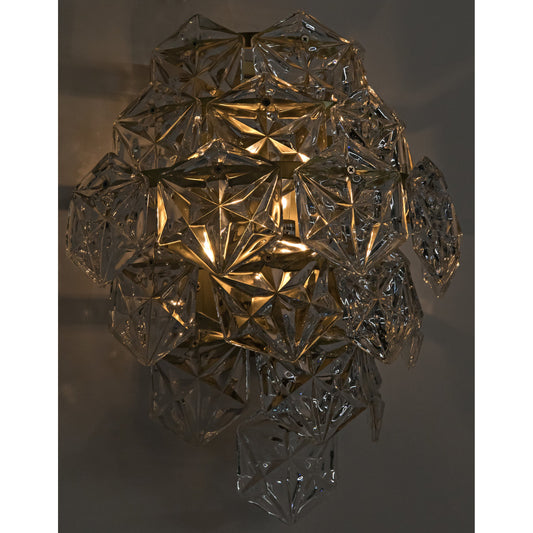 Neive Sconce by Noir in antique brass. Made from metal, glass in a modern style.
