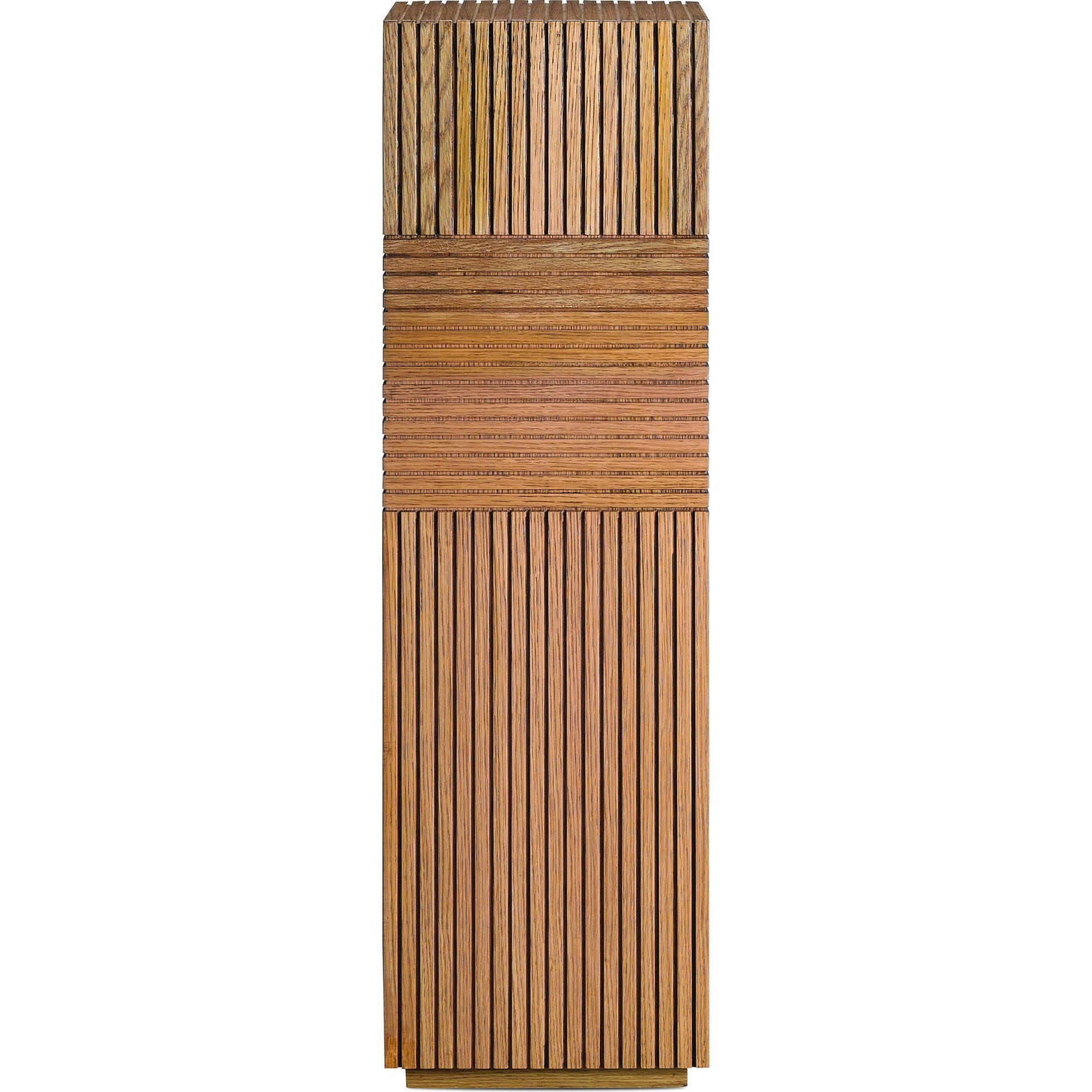 Odense Oak Pedestal by Currey and Company in black. Made from engineered wood in a eclectic & global style.