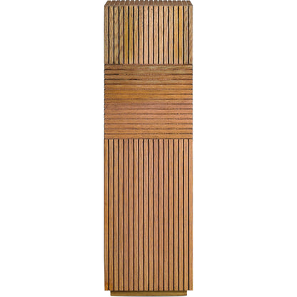 Odense Oak Pedestal by Currey and Company in black. Made from engineered wood in a eclectic & global style.