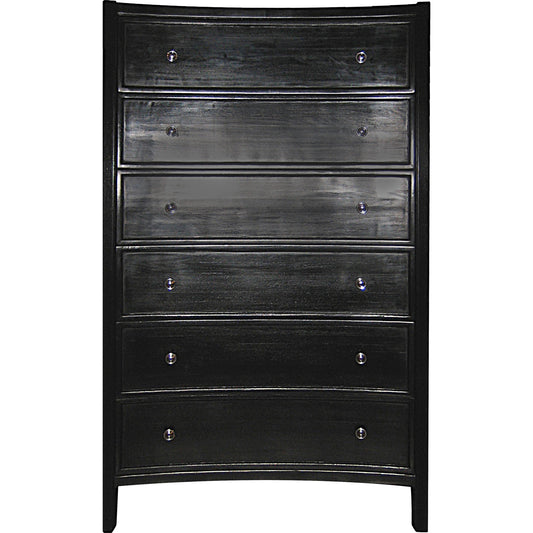 Hampton Tall Boy by Noir. Made from mahogany in a transitional style.