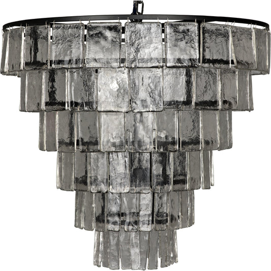 Carnegie Chandelier by Noir in metal, glass. Made from metal, glass in a transitional style.