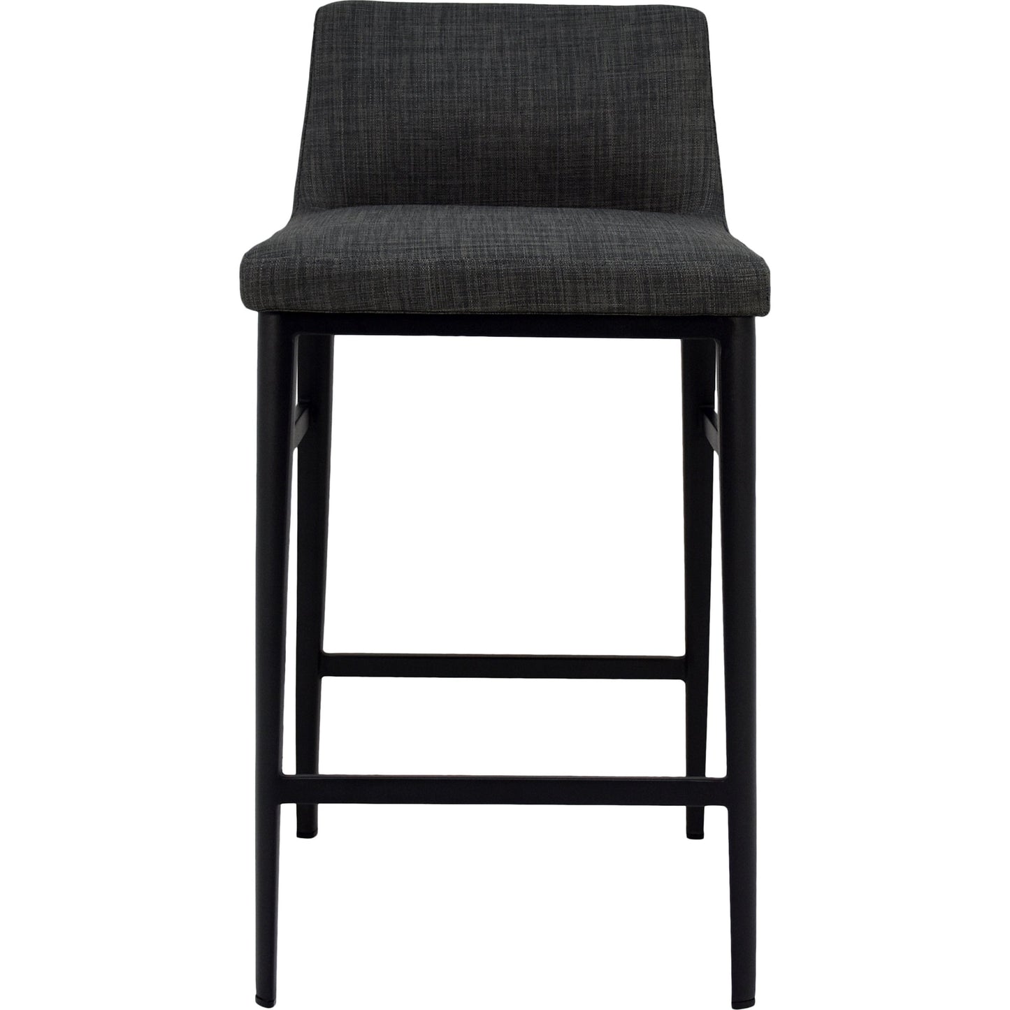 002 S-329408 | Additional Silo | Baron Counter Stool Charcoal by Moe's Home Collection in charcoal gray and powder coated. Made from upholstery: 100% polyester, upholstery foam, steel legs, plywood in a modern style.