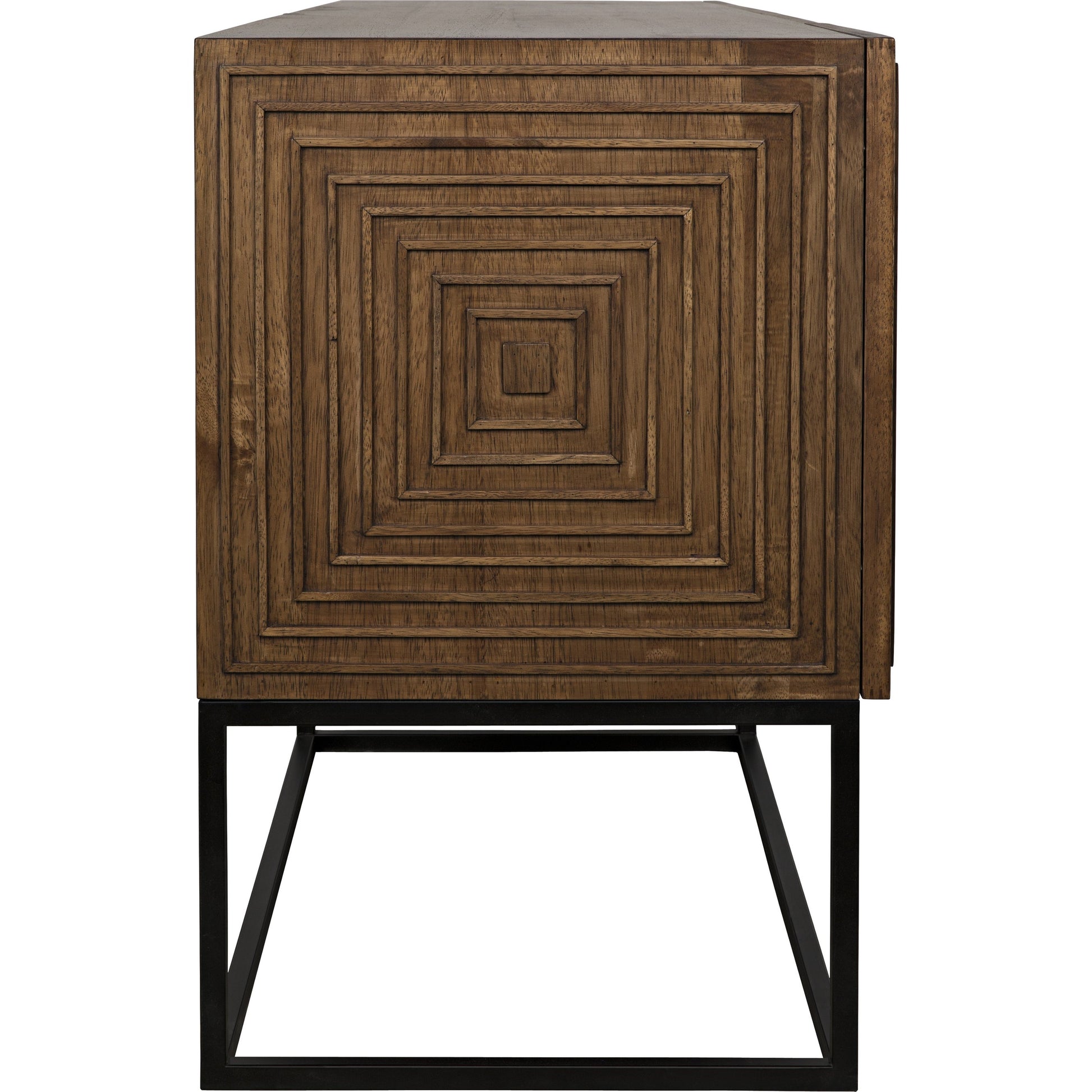 Lanon Sideboard by Noir in dark walnut. Made from walnut, metal in a eclectic & global style.