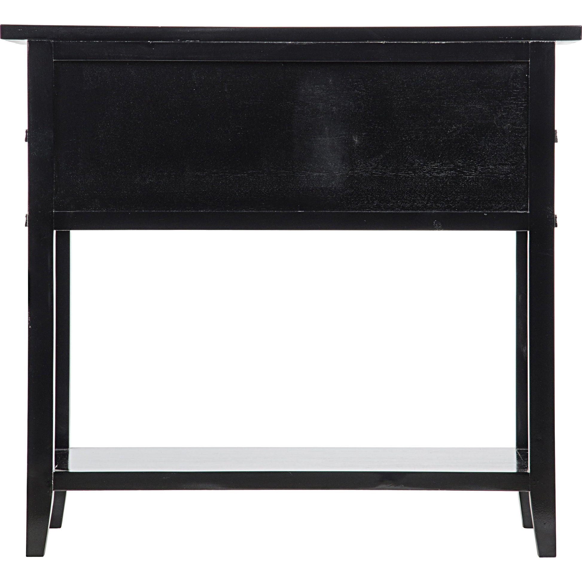 Colonial Side Table by Noir in distressed black. Made from birch in a traditional style.