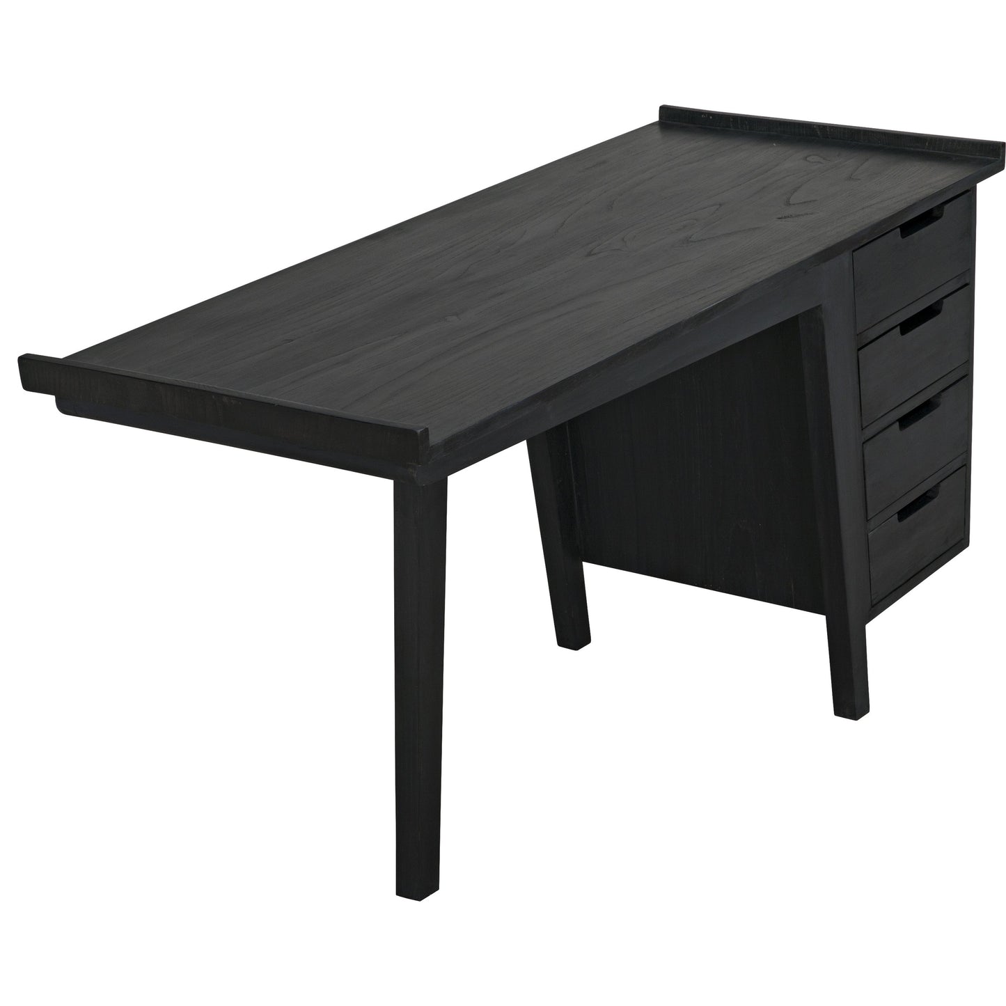 005 S-334963 | Additional Silo | Kennedy Desk by Noir in charcoal black. Made from sungkai in a modern style.