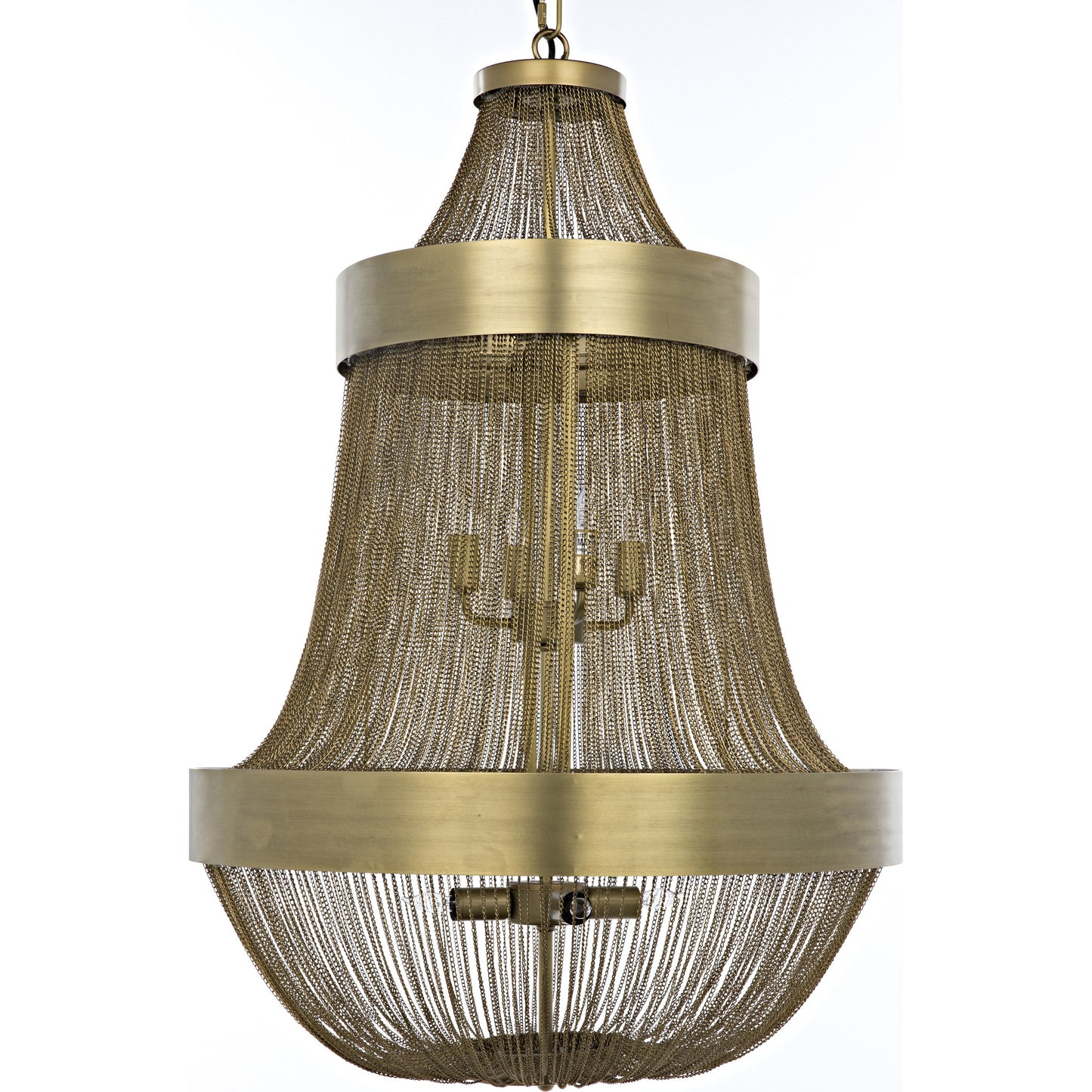 000 S-335276 | Primary Silo | Pavilion Chandelier by Noir in antique brass. Made from metal in a traditional style.
