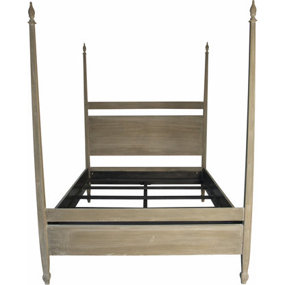 Venice Bed by Noir in hand rubbed black. Made from mahogany in a transitional style.