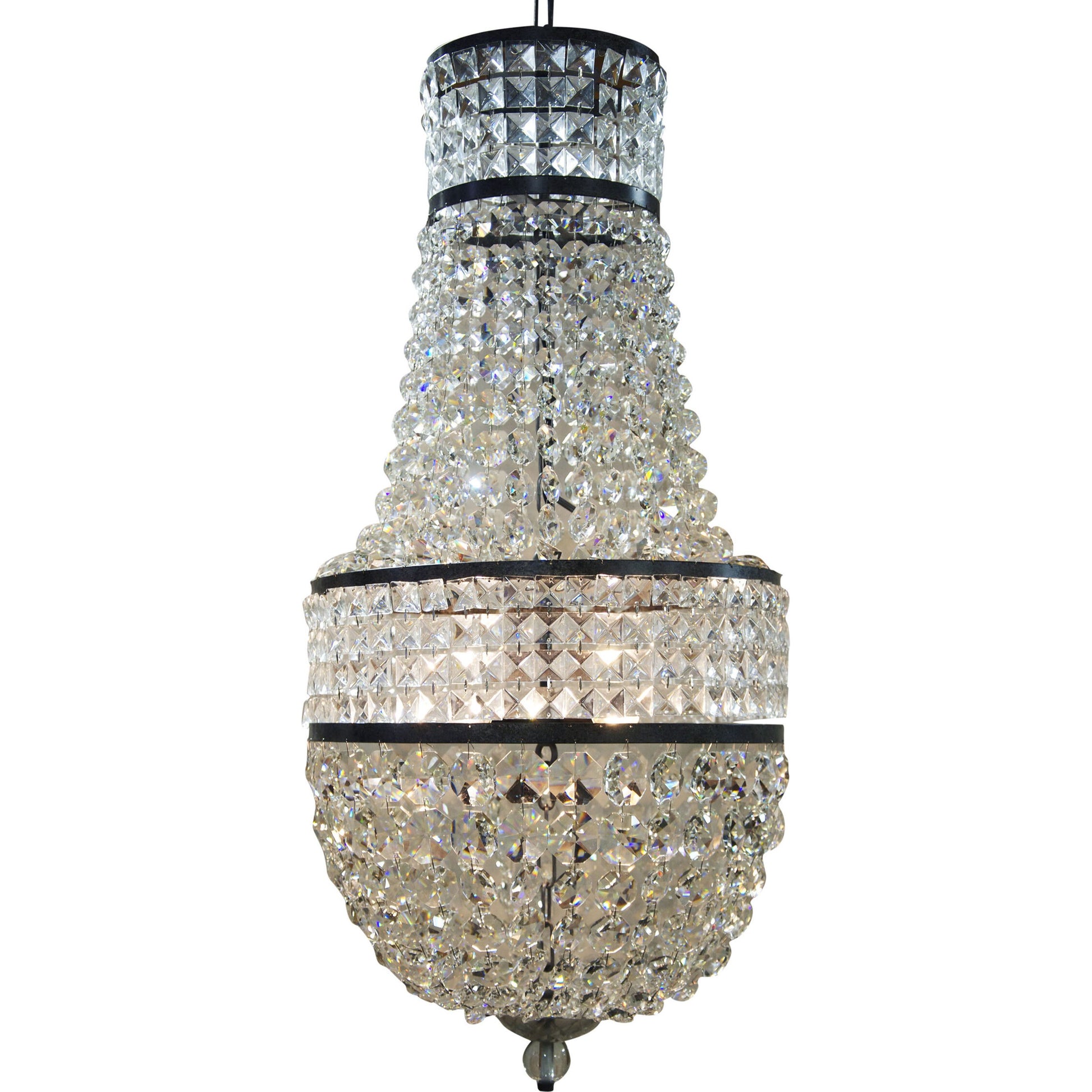 Anna Chandelier by Noir in metal, glass. Made from metal, glass in a modern style.