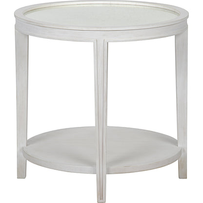 Imperial Side Table by Noir in white wash. Made from mahogany in a transitional style.