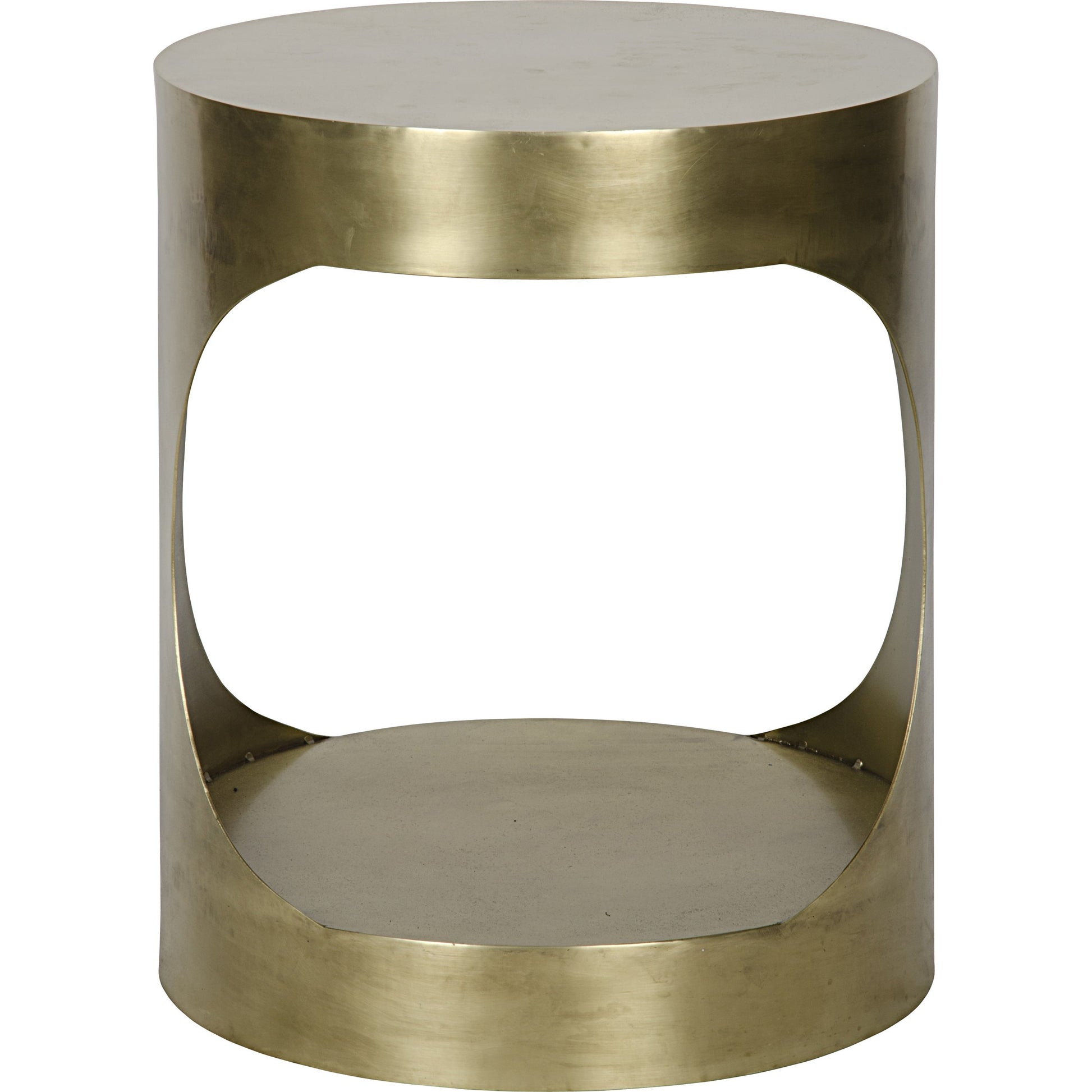 Eclipse Round Side Table by Noir. Made from metal in a transitional style.