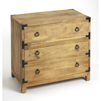 Forster Natural Mango Campaign Chest by Butler Specialty Company in natural wood and natural mango. Made from mango wood solids, mdf in a cottage & farmhouse style.