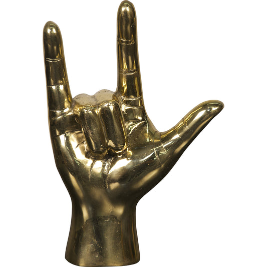 I Love You by Noir in brass. Made from brass in a modern style.